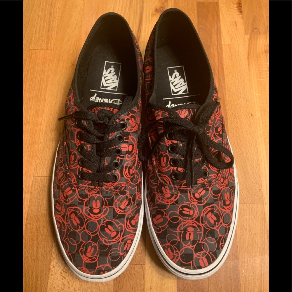 Rare Vans X Disney Mickey Black Red Checkerboard